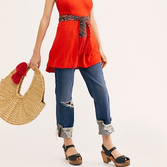 DONATED! FREE PEOPLE Halter Top Open Back Fringed Wrap Ties - Picture 5 of 8